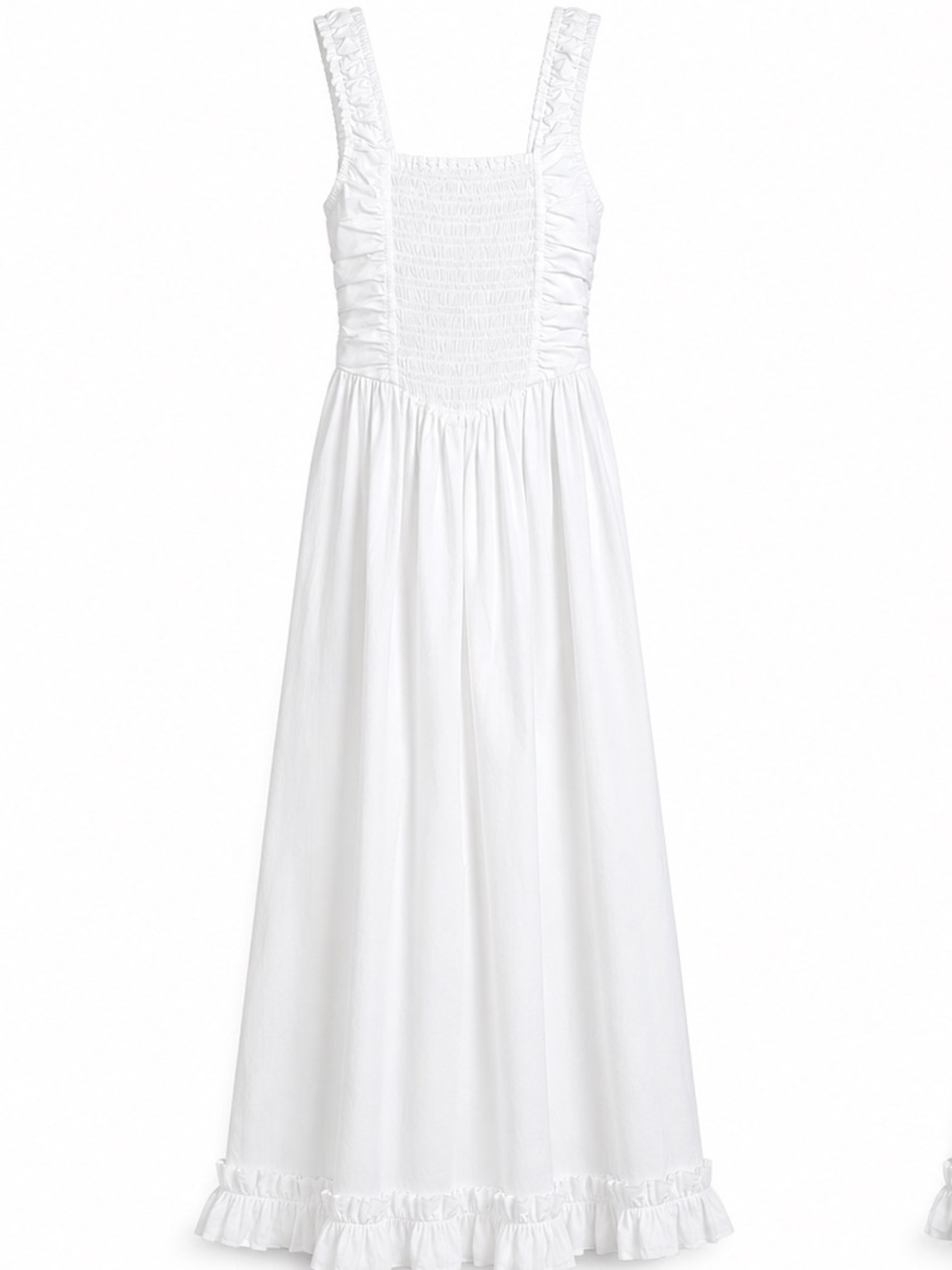 GANNI Cotton Midi Open Back Dress Size 0